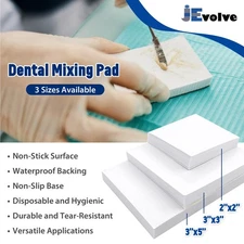 Dental Mixing Pads 2 Sides Paper by JEVOLVE | Disposable Lab Mixing Papers