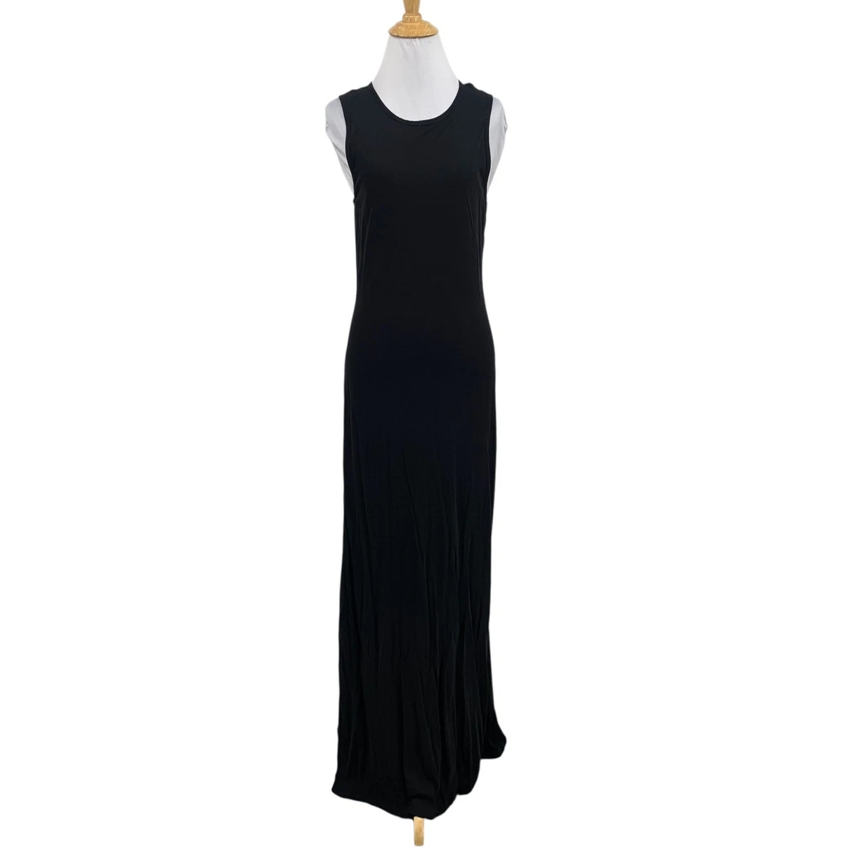 knee length dresses for ladies Poplin Halter Dress - Black