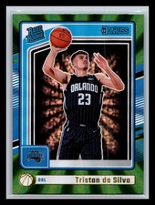 Tristan da Silva Rookie Orlando Magic 2024-25 Donruss #203 Holo Green Laser