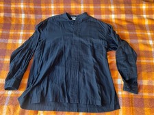 Super Rare issey miyake men long sleeve shirt L Oversized Black Stand Collar VTV