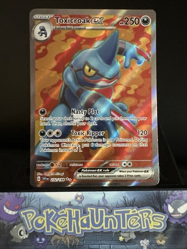 Pokemon Card Toxicroak EX 232/198 Ultra Scarlet & Violet Full Art Rare Near Mint - Picture 1 of 2