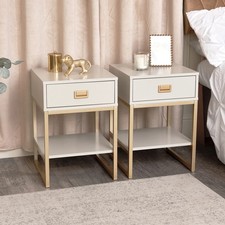 Coppia di comodini con un cassetto Elle Stone gamma mobili camera da letto