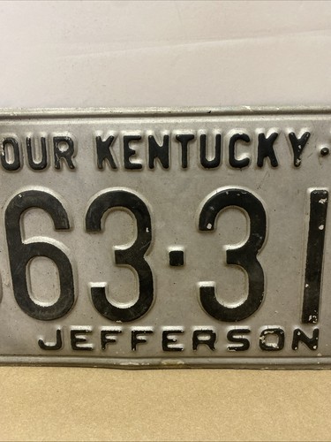 1951 Tour Kentucky License Plate 363-318 Jefferson Country - Looks Original! - Picture 3 of 9