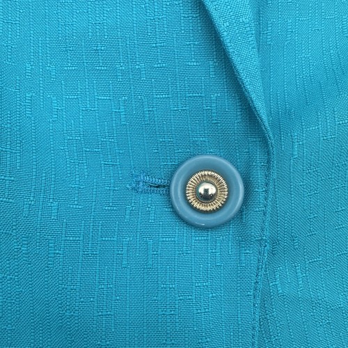 SAG HARBOR WOMAN 2 Piece Jacket Skirt Suit Sz 18W Blue Textured NormCore - Picture 2 of 16