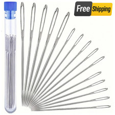 15Pcs Large Eye Sewing Needles Hand Sewing Set for Quilting Embroidery Crafts UK