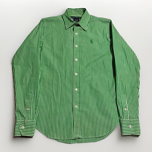 Ralph Lauren Sport Slim Fit Green White Stripe Button Down Shirt Pony Logo  - Picture 1 of 10