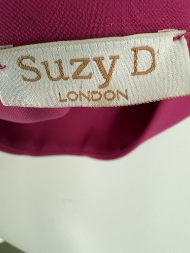 Suzy D London Blouse Audrey Cowl Neck Deep Pink Italy Made Size XLARGE - Picture 10 of 11