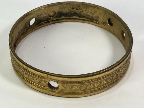 Antique French Cast Brass Chandelier Lighting Craft Ring Embellishment