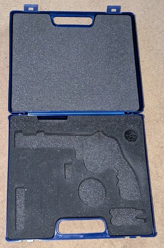 Smith & Wesson Blue Hard Plastic Case For .177 Revolver With Foam Pad Inserts - Picture 5 of 8