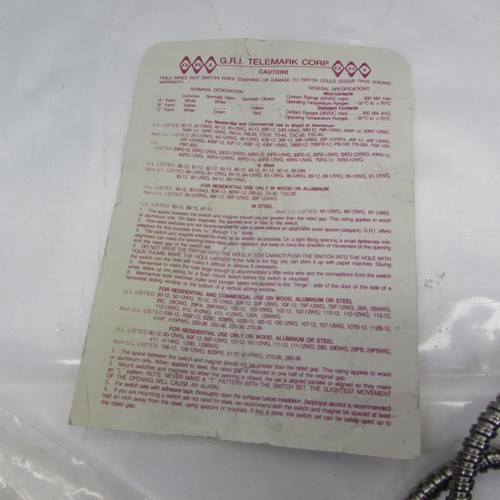 GRI 4532 Overhead Door Magnetic Contact Switch NOS - Picture 6 of 8