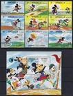 F-EX62782 ANGUILLA MNH 1984 LOS ANGELES OLYMPIC GAMES WALT DISNEY MICKEY MOUSE.