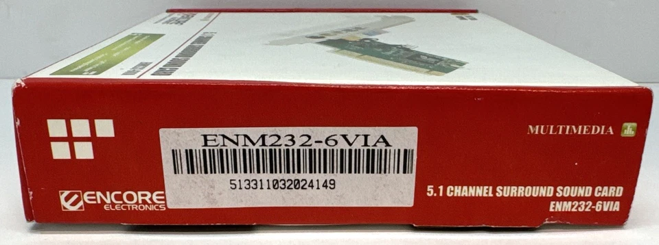 ENCORE ENM232-VIA 5.1 Channels 24-bit 96KHz PCI Interface Surround Sound Card - Image 3 of 4