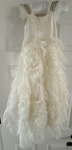 Dollcake My Dream Closet White Gown Dress Flower Girl Party Wedding 2 Girls - Picture 3 of 9