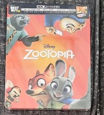 Disney ZOOTOPIA 4k Blu Ray STEELBOOK Best Buy Exclusive BRAND NEW FACTORY SEALED