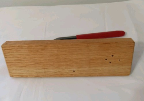 Vintage Adjustable Nutcracker Mounted on Wooden Block – Red Handle – 8” x 2½” - Picture 10 of 11