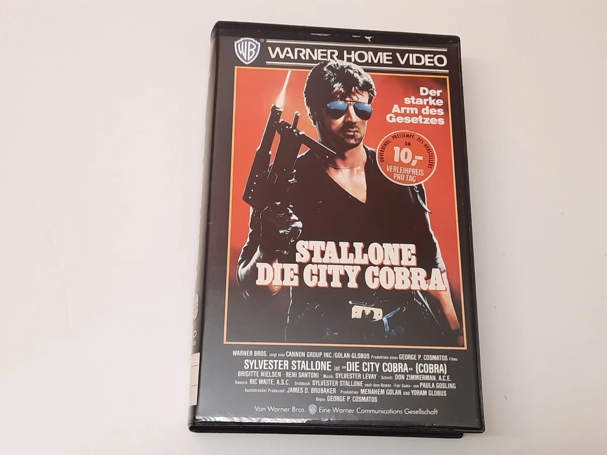 Die City Cobra 1986 Uncut VHS German PAL Warner Video Großbox Sylvester Stallone