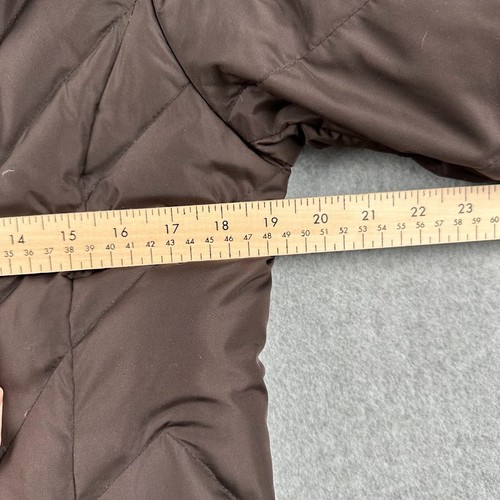 Kenneth Cole Reaction Damen langer Entendaunen Parka Mantel braun Kapuze Medium Puffer - Bild 6 von 11