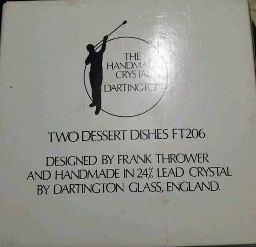 2 × FT206 Dartington Daisy Handmade Crystal Fruit Dessert Dishes Frank Thrower - Picture 4 of 14
