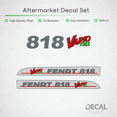 Fendt 818 Vario TMS Decal Set - Silver Edition - Premium 800 Series Restoration