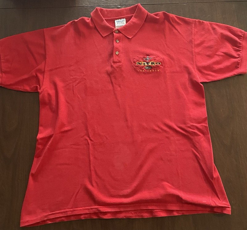 Rare WCW NITRO Grill Vegas Restaurant Polo Shirt Vintage Men’s Large Wrestling