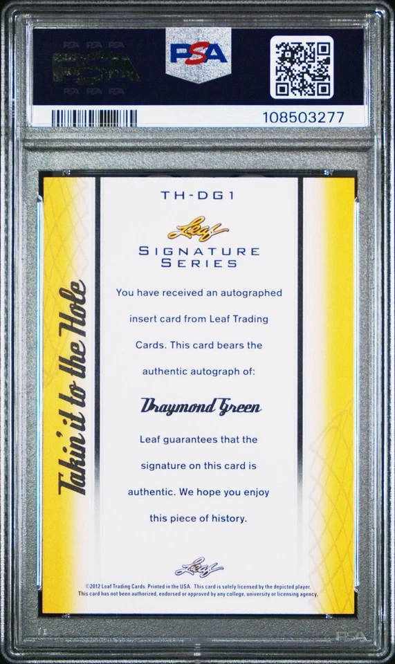 LEAF Signature Series 2012: Gold #DGI/25 Draymond Green On Card Auto Spartans Foto 2 de 3