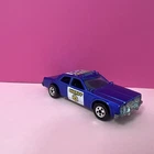 Vtg 1977 Mattel Hot Wheels Sheriff 701 Patrol Police Car Hong Kong Blue Clean