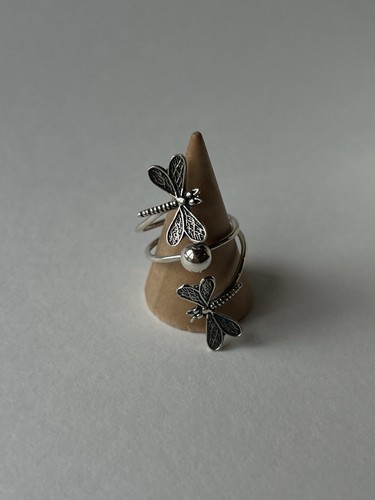 Dragonfly Ring 925 Sterling Silver Artisan Handmade Size 7 - Picture 3 of 24