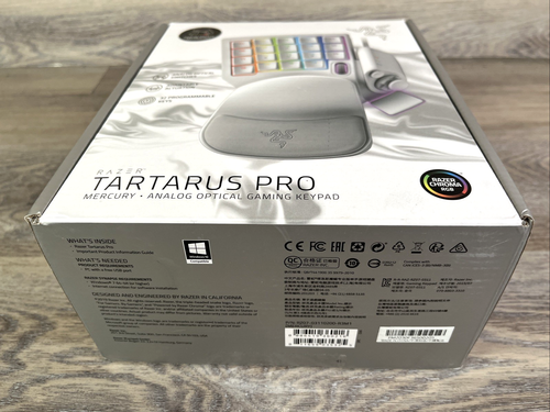 New Razer Tartarus Pro Mercury White Left Hand Keypad 20 Analog Switch Sealed - Picture 5 of 13