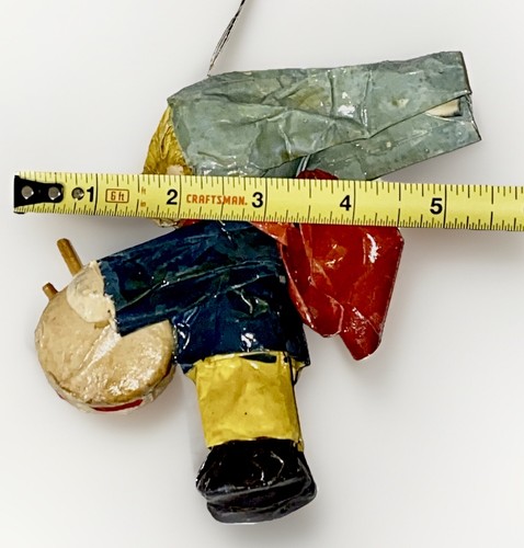 Vintage Christmas Little Drummer Boy Ornament Paper Mache MCM Large 5”x5.5” - Picture 7 of 7