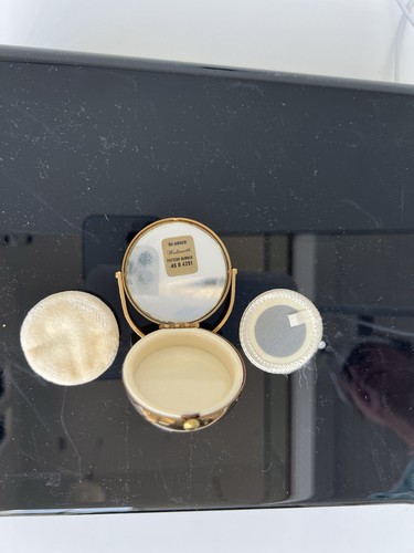 Rare Vintage Parker Pen Wadsworth Makeup Powder Compact Flower Basket. - Bild 9 von 10