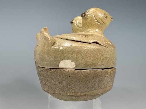 RARE Thai Sukhothai Sawankhalok Pottery Bird Shape Double Jarlet ca. 13-14th c - Picture 8 of 24