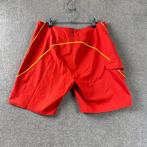 Pantalones cortos de tabla Surf Rescue para hombre rojos talla 32 Australian Life Saving Surf DHL Bottom - Imagen 4 de 6