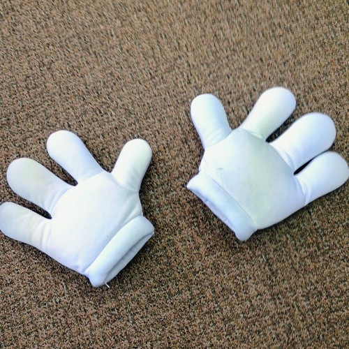 Mickey Mouse Gloves Plush Hands Costume Set Left Right - Picture 5 of 5