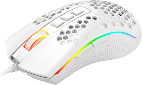 Redragon M988Storm Elite White RGB Mouse Gamer Ultralight 85g, Honey Comb Design - Picture 2 of 5