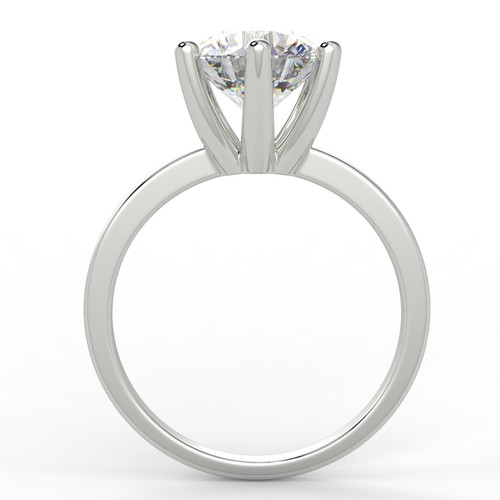 2,32 ct Rundschliff SI2/E Solitär Diamant Verlobungsring 14 K Weißgold - Bild 5 von 7