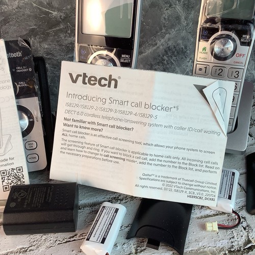 VTech 5 Handset Cordless Phone/Long Range/Connect To Cell/Ans Syst/NEW OPEN BOX - Zdjęcie 16 z 17