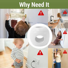 Child Safety Door Knob Covers 4 Pack Reusable Baby Proof Door Knob Locks Baby...