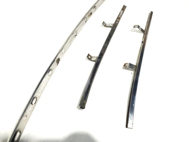 1987 Alfa Romeo Spider Veloce OEM Soft Top Hatch Chrome Trim 3 Pieces  - Image 4 of 4