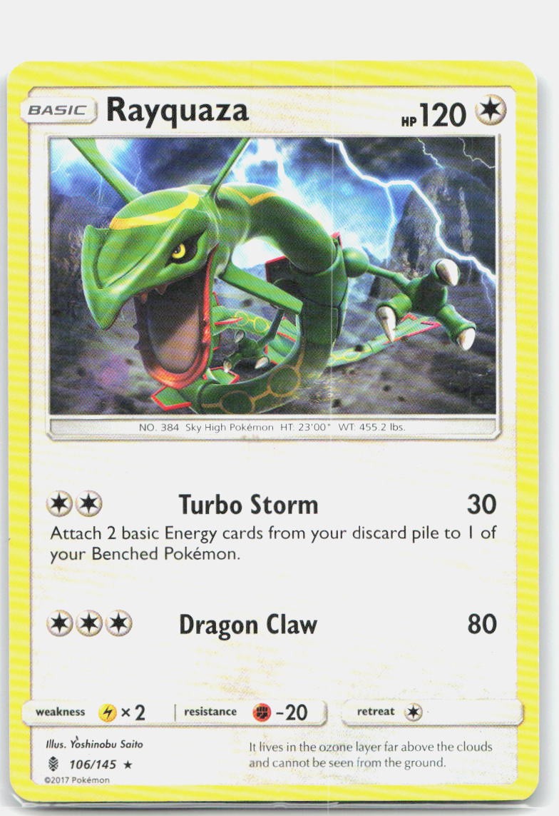 Rayquaza SM - Guardians Rising #106/145 Pokemon Card TCG Yoshinobu Saito NM