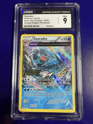 2015 POKEMON XY BLACK STAR PROMOS ANCIENT ORIGINS PRERELEASE GYARADOS-HOLO CGC 9