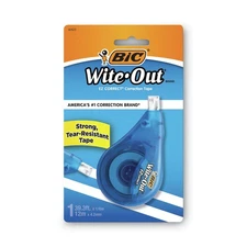 BIC WOTAPP11 0.17" x 472" Non-Refillable Correction Tape - Random Colors New
