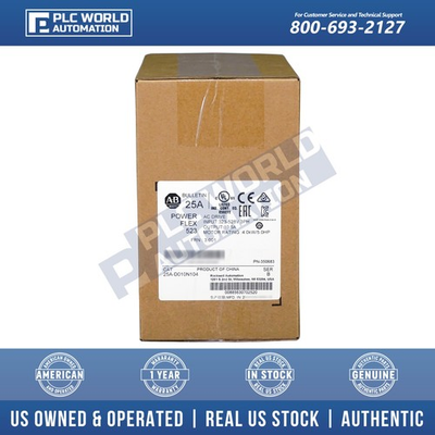 #ad #ad Allen Bradley 25A D010N104 Ser B PowerFlex 523 AC Drive 4kW 5Hp New Sealed $490.99
