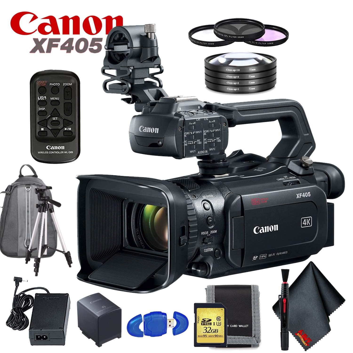 Видеокамера Canon XF405 UHD 4K60 + двухпиксельный автофокус Включает в себя комплект карт памяти, F