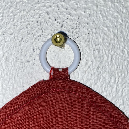 Hallmark "Glaube" Weihnachtsmann im Kamin Weihnachten Kartenhalter Wandbehang Stoff Neu mit Etikett - Bild 7 von 7