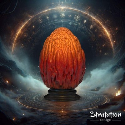 Stratation Design - Magma Drachenei Würfelbox - DnD/TTRPG/Rollenspiel/Wargames