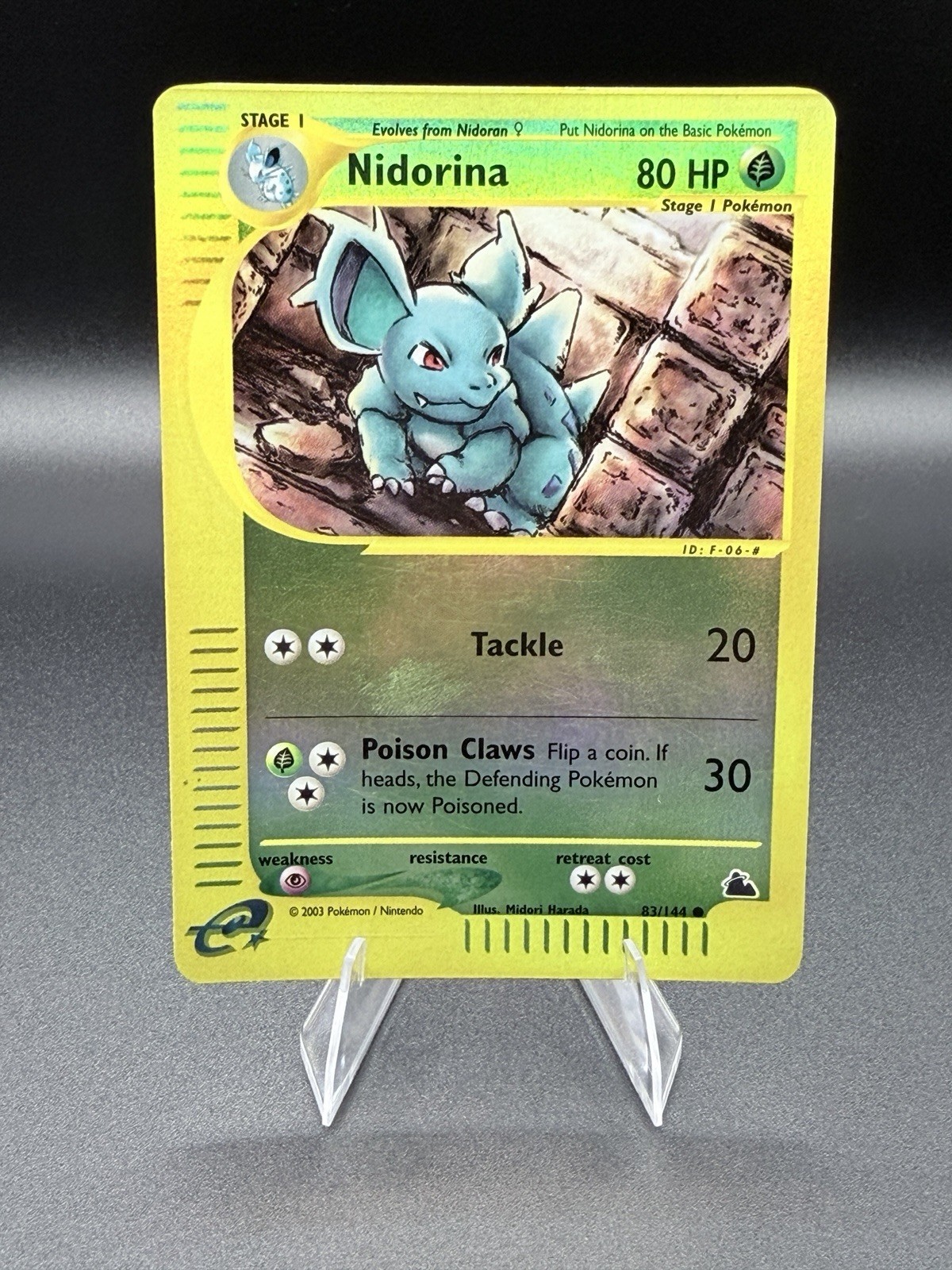NIDORINA 83/144 Skyridge REVERSE HOLO RH E-Series / E-Reader Pokemon TCG card LP