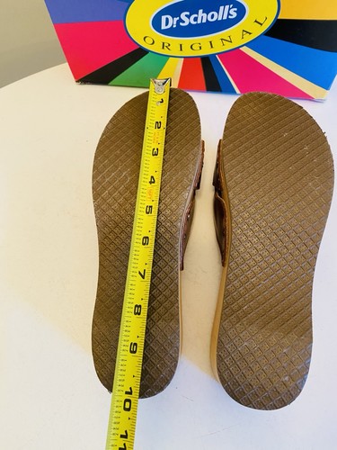 Dr Scholls Women Size 9 M Wood Exercise Clog Sandal Brown Leather Slide Shoe New - Picture 12 of 12