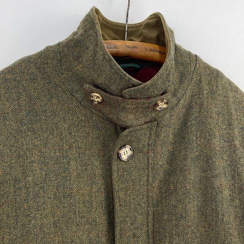 Hucklecote Tweed Coat Mens 42 UK Large Green Wool Hunting Shooting Field Jacket - Picture 5 of 19