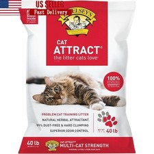 Premium Clumping Cat Litter 99 Dust Free Odor Control Herbal Attractant New