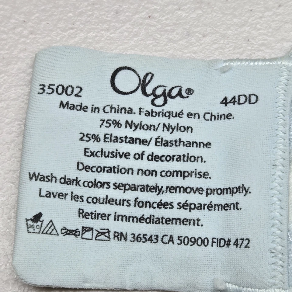 Olga Women Bra 44DD Blue Polka Dot Minimizer Underwired Strap Adjustable - Image 4 of 4